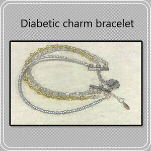 NEW - Diabetic charm triple strand bracelets